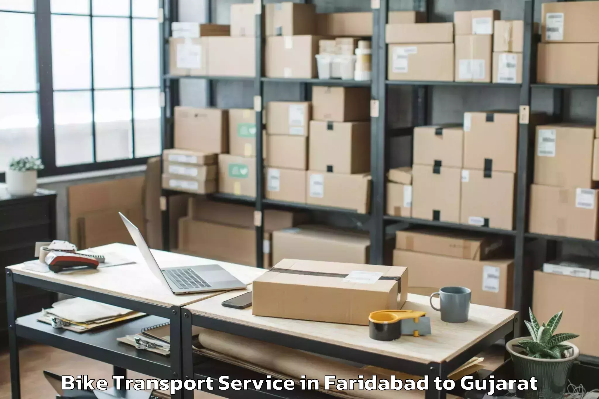 Efficient Faridabad to Pardi Bike Transport